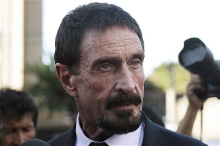 McAfee arrives in the United States after stint in Guatemalan jail