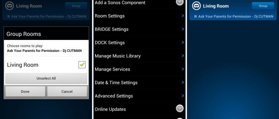 sonos room settings