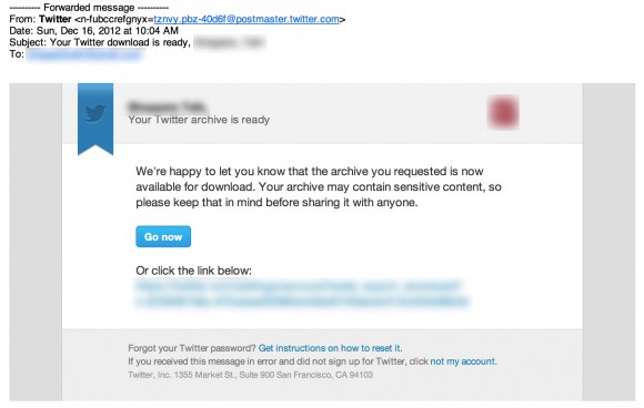 download your twitter archive