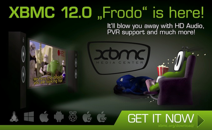 XBMC 12 Frodo now available with Android and Raspberry Pi support