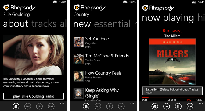 Rhapsody optimizes its app for Windows Phone 8