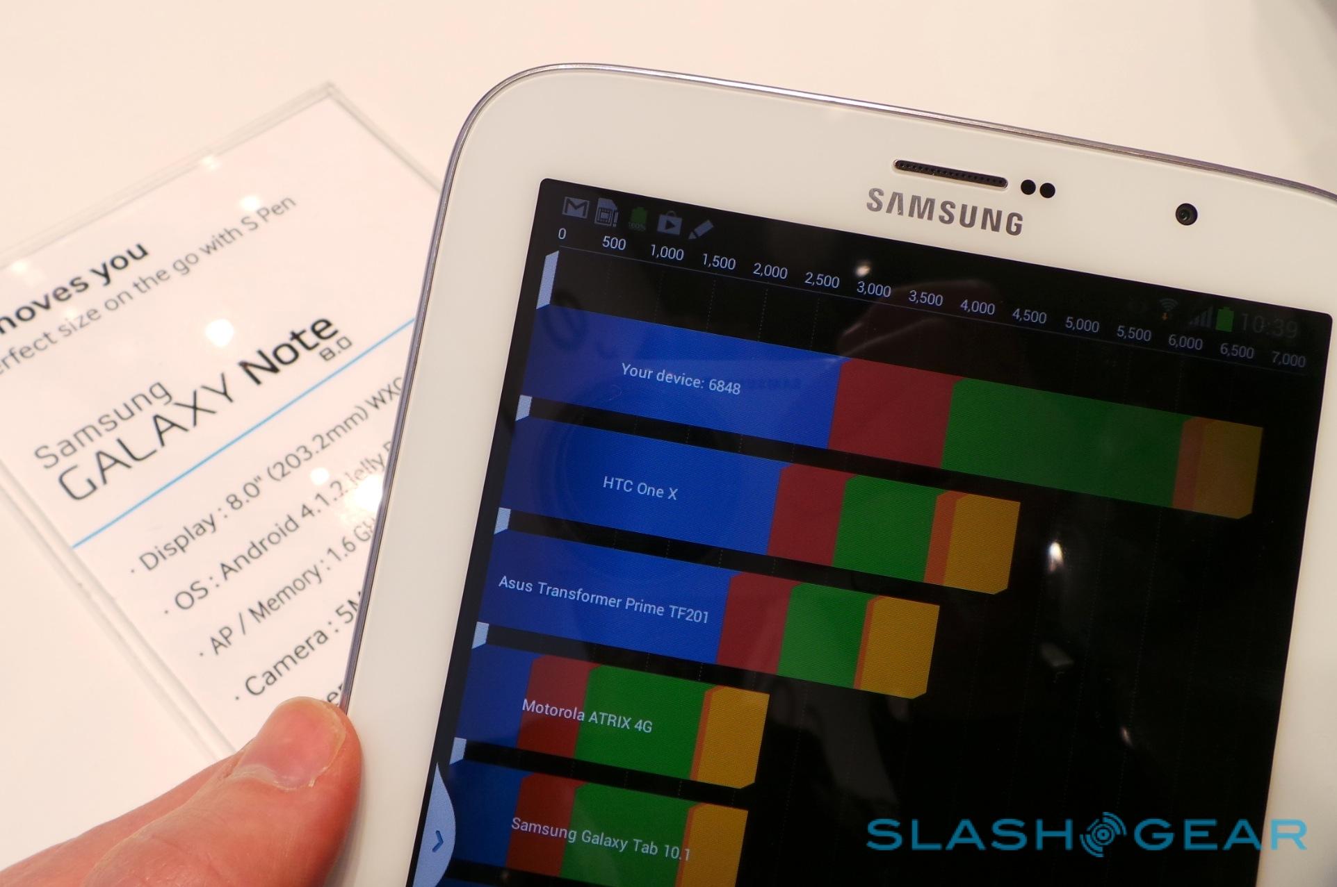 galaxy note 8 tablet specs
