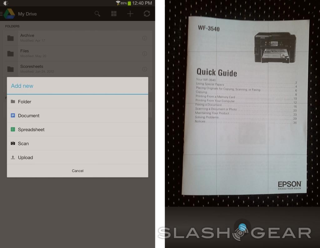 Google Drive for Android updates with document scanning SlashGear