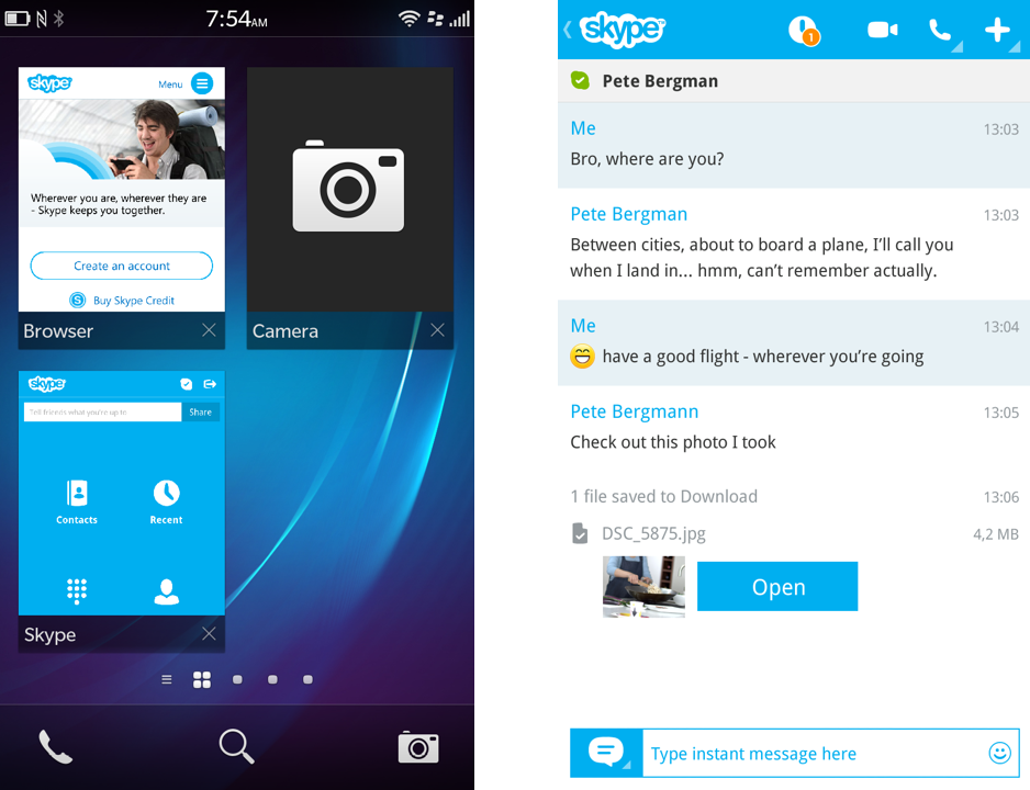 Skype arrives on BlackBerry Z10 as 10.1 update is on the ...