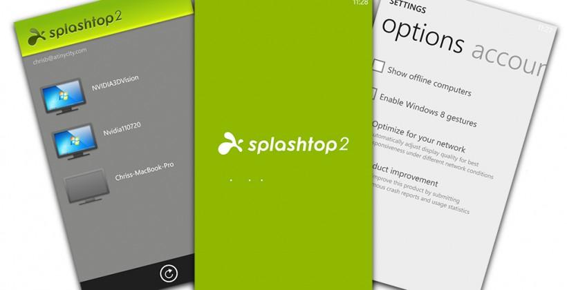 splashtop app windows phone