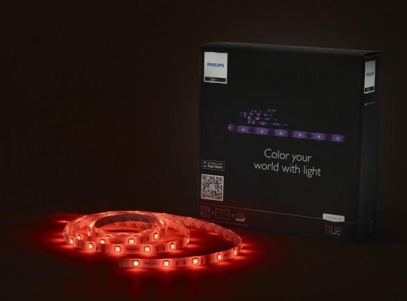 LightStrip produkt og emballage - sort baggrund