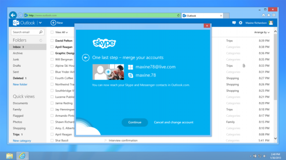 Skype integration with Outlook.com rolling out globally