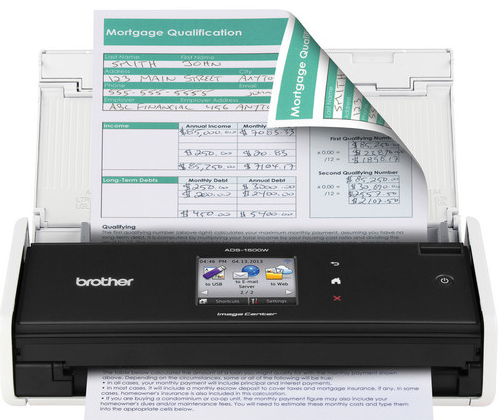 Brother ADS-1500w wireless scanner uploads straight to Google Drive, Facebook, and more