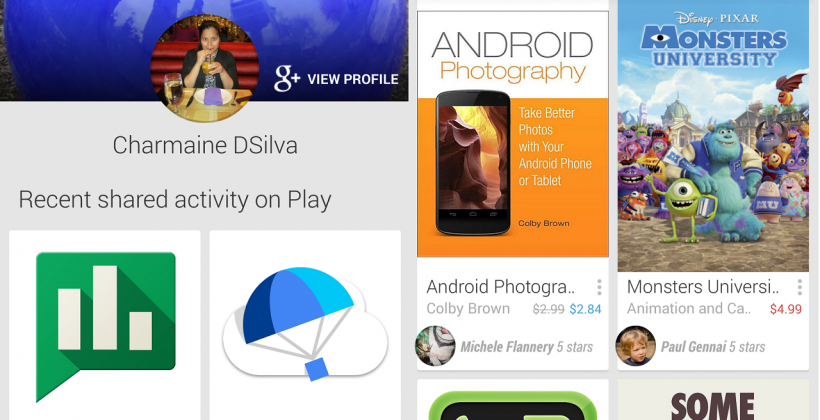 Play Store app update rolling out with activity page, more social recommendations