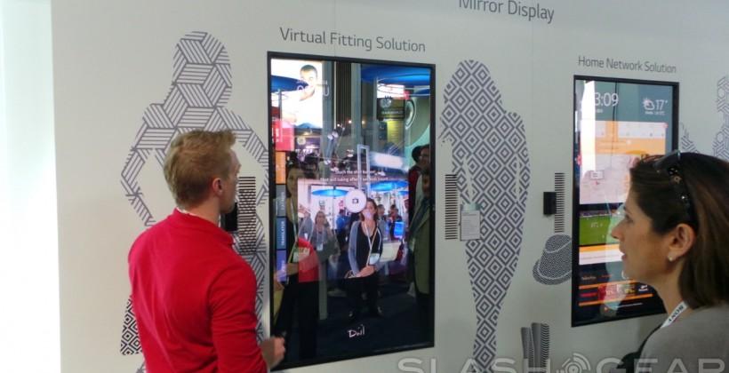 Lg S 55 Inch Mirrored Display Is Looking Back At You Slashgear Lg S 55 Inch Mirrored Display Is, How To Mirror Display