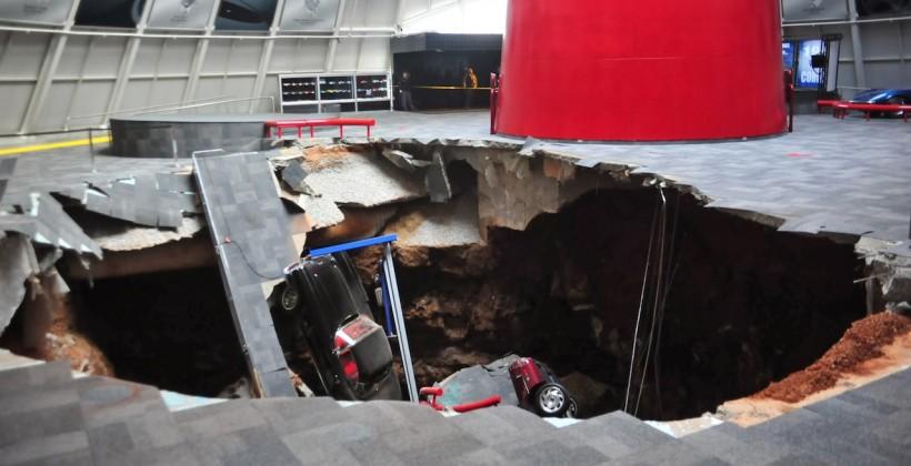 Freak Corvette Museum sinkhole swallows eight classics