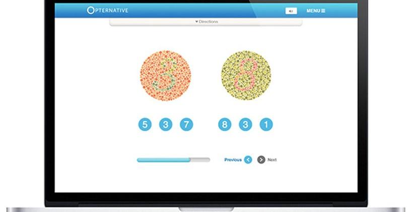 Opternative online eye exam provides a prescription for glasses remotely