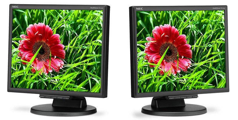 NEC E171M 17-inch LED monitor is green and adjustable