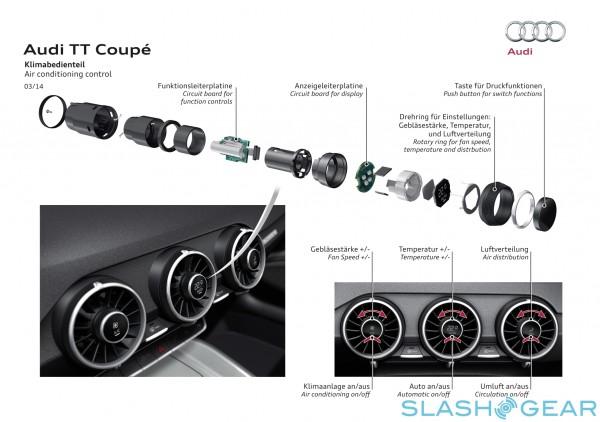 Audi TT Virtual cockpit vents
