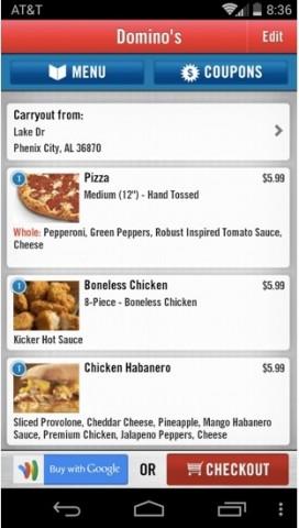 Domino S Menu Chart