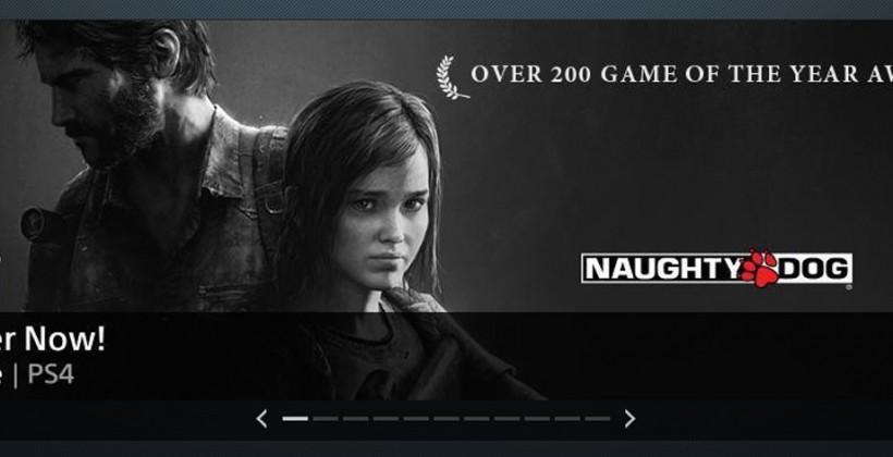 The Last of Us Remastered banner shown on Sony online store