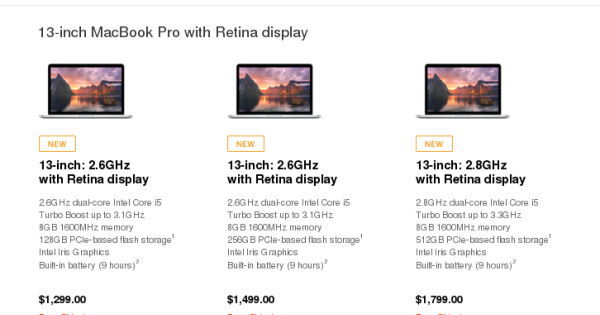 New Retina MacBook Pros arrived: more power at no extra cost