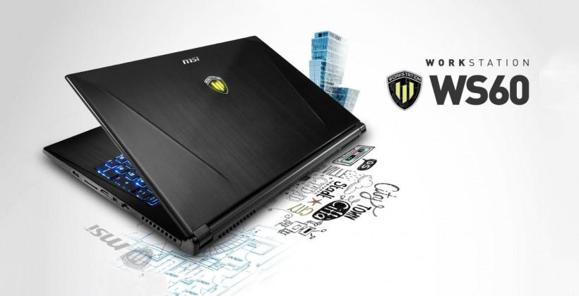 MSI WS60 brings “thinnest, lightest workstation ever” with 3K