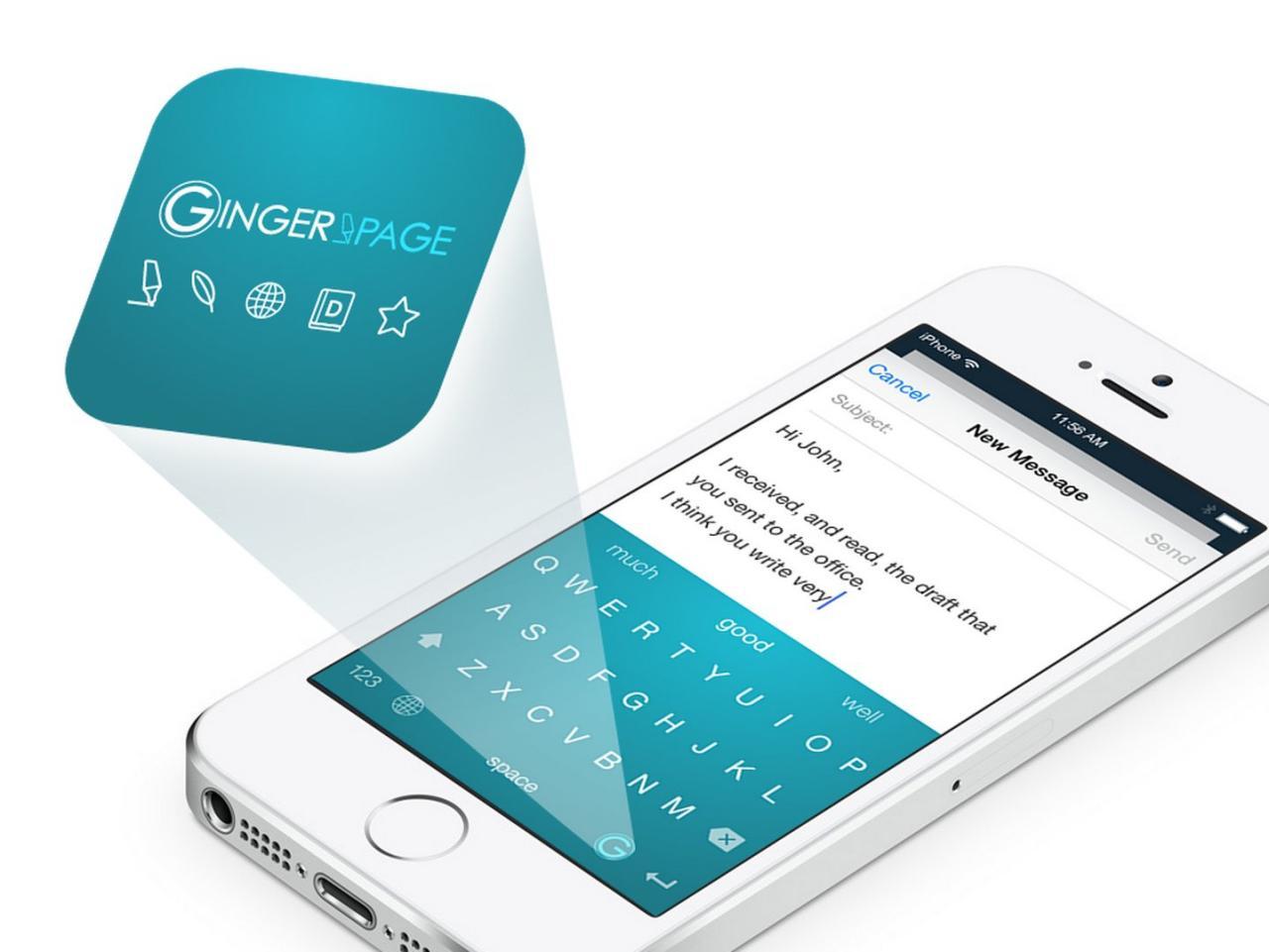 Ginger Keyboard for iOS 8 hides a word processor inside SlashGear