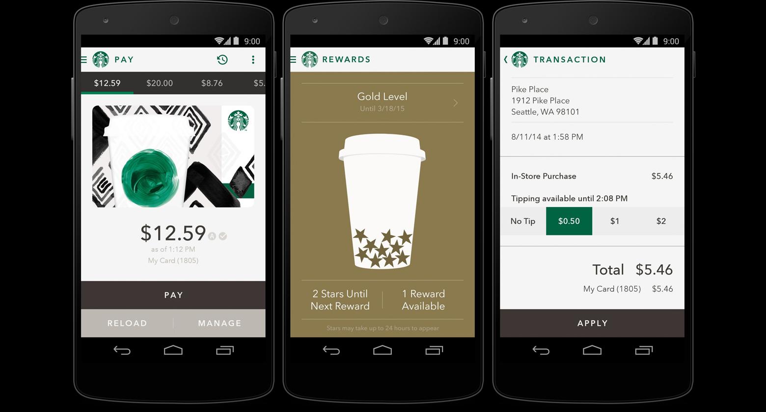 Starbucks for Android updates: Shake to Pay and tipping ...
