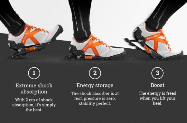 Enko running shoes absorbs shocks 