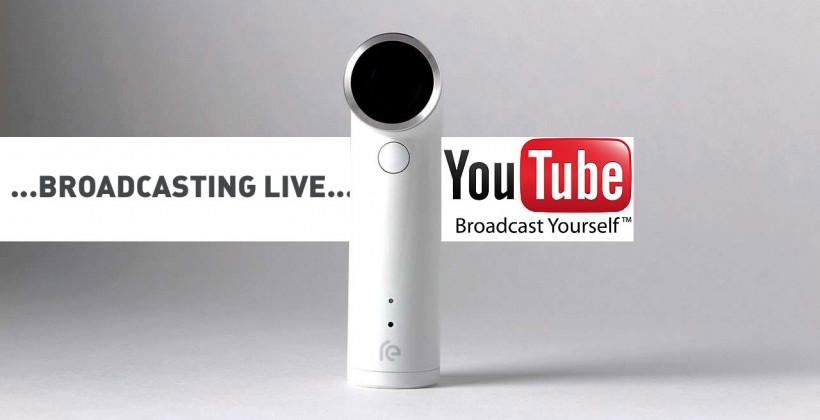 Htc Re Camera Youtube Live Streaming Activated On Ios And Android Slashgear