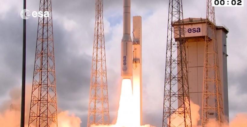 Watch the ESA’s car-sized shuttle take off