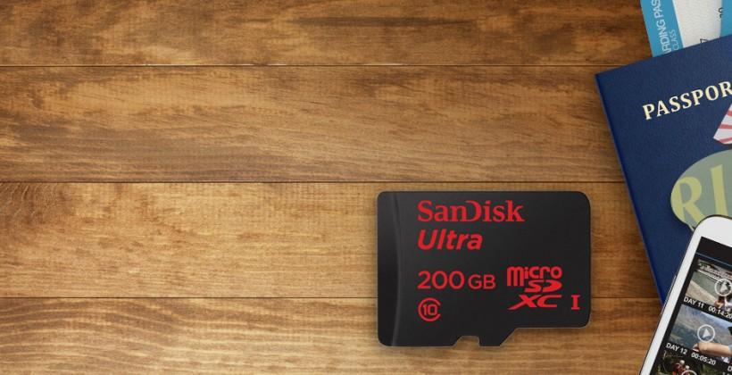 SanDisk debuts new 200GB microSDXC card
