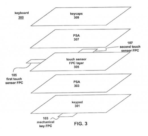 Apple granted patent for 'fusion keyboard' with multitouch keys