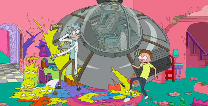 The Simpsons Couch Gag Has Rick And Morty Crash In Slashgear