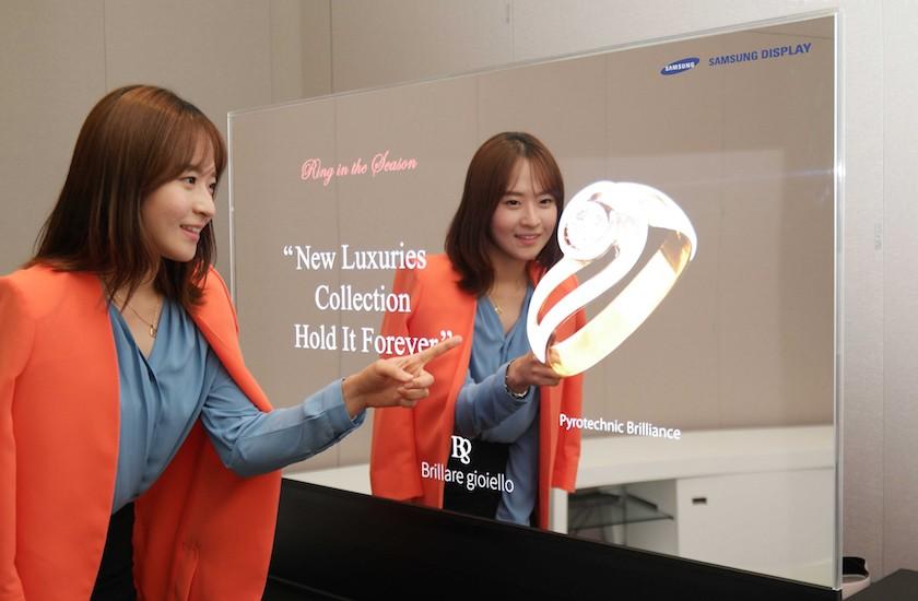 Samsung shows off new transparent, mirrored OLED displays