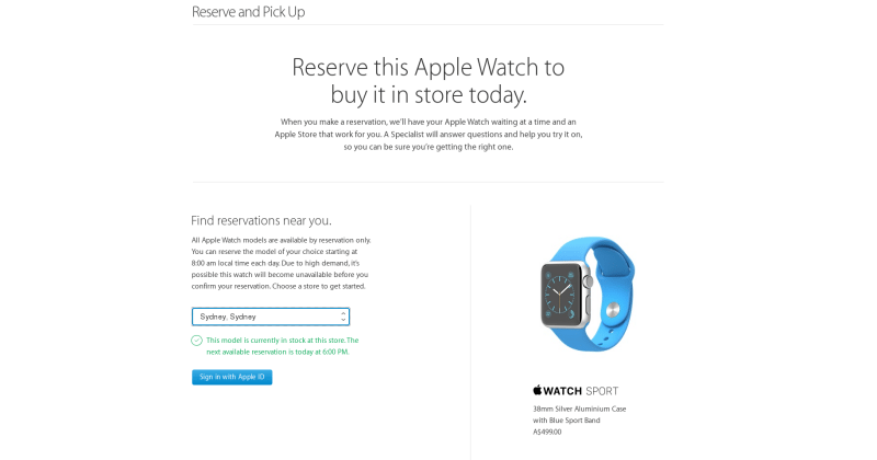 apple watch available in store