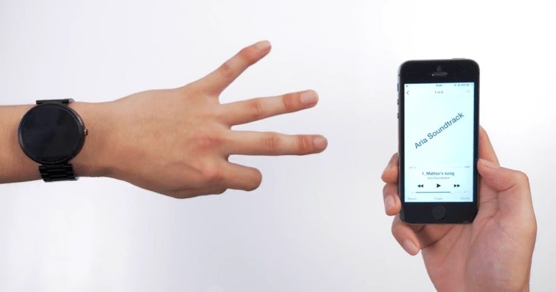 Deus Ex Aria controls smartwatches with finger flicks