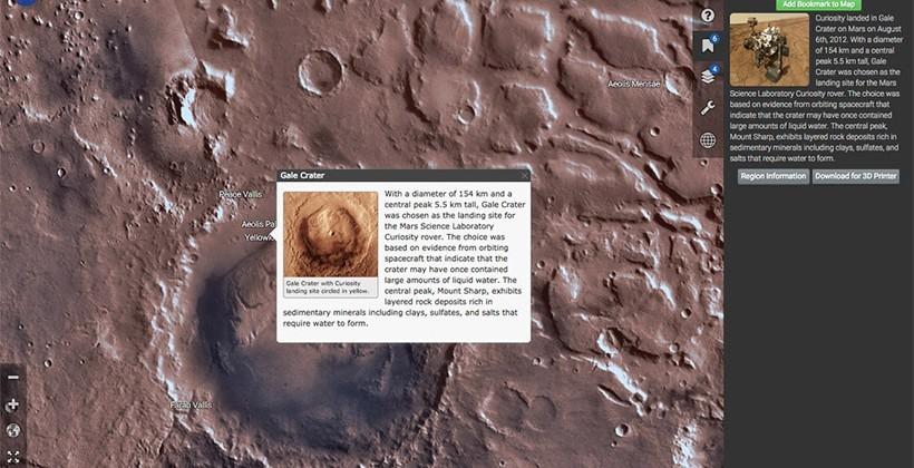 NASA Mars Trek takes you on a tour of the Red Planet