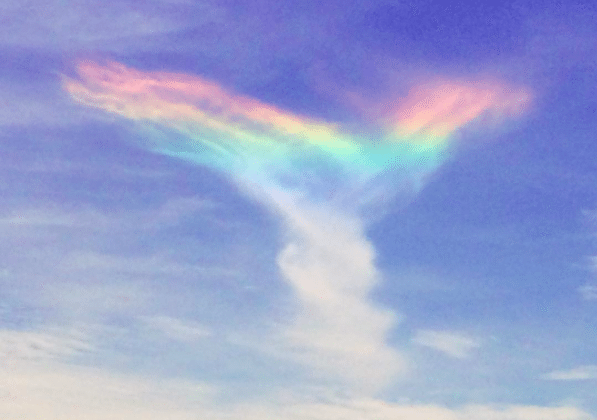 Rare Fire Rainbow appears over Isle of Palms, SC