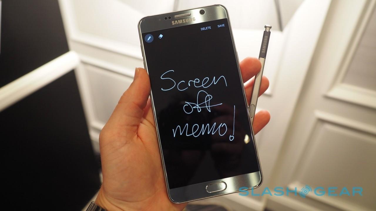 note 5 screen off memo