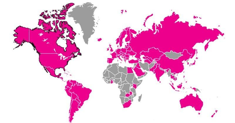 T Mobile Simple Global Expands To All Europe South America Slashgear Tmobile Map 2022