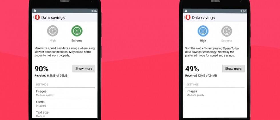 Opera Mini on Android updated with data saving modes
