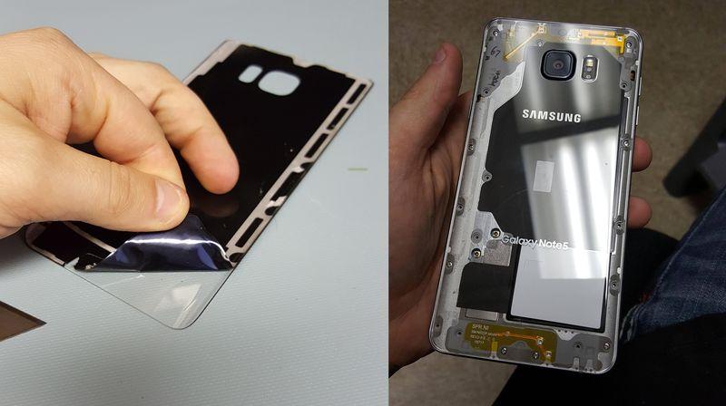 Galaxy Note 5 gets a transparent back with DIY mod