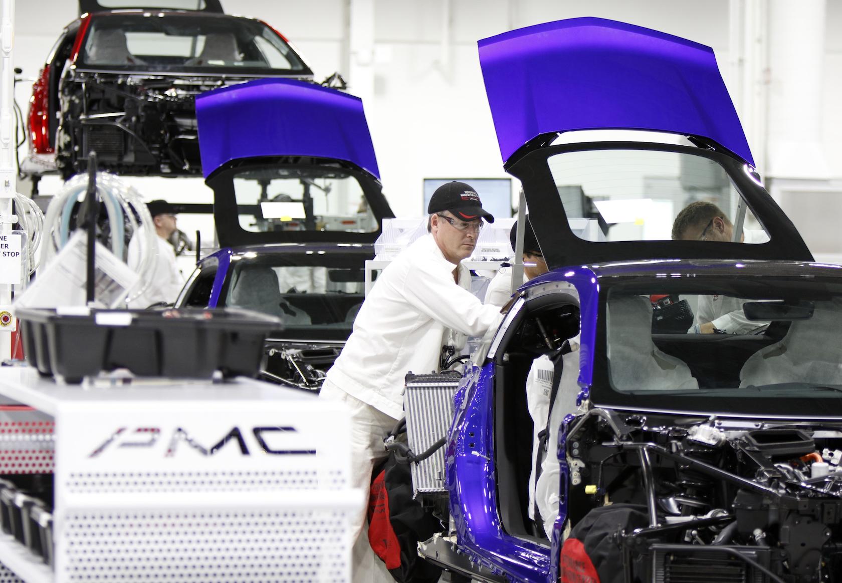 Jon Osler connects the inner core at the Performance Manufacturi