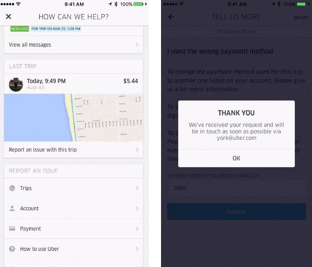 Uberu0027s new in-app support replaces annoying emails - SlashGear