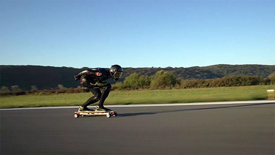 Man grabs world record by riding electric skateboard 59.55 mph SlashGear