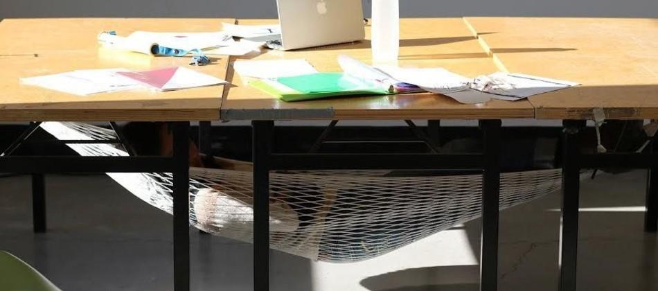 Schnap under-desk hammock is for long days at the office