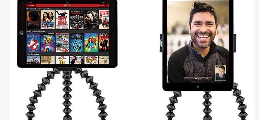 Joby GripTight Pro Tablet holder does landscape and portrait modes