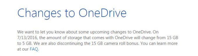 OneDrive Storage Limit Dropping To 5GB In July SlashGear