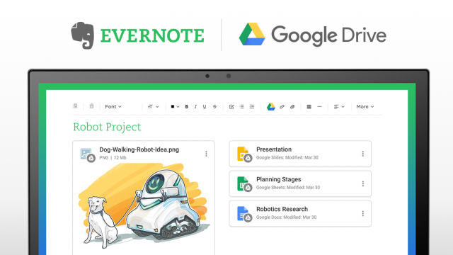 Evernote adds Drive integration for easier file access