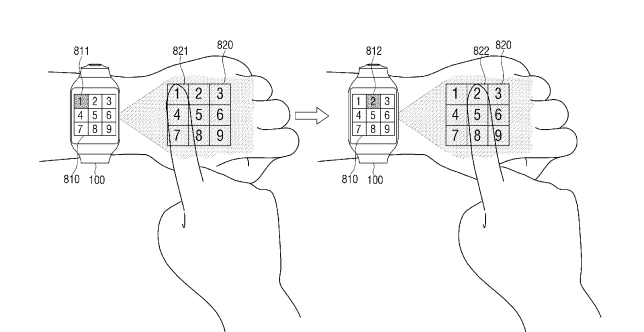 Samsung smartwatch concept uses your hand as a projection surface