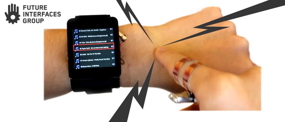 SkinTrack turns your body into a trackpad controller
