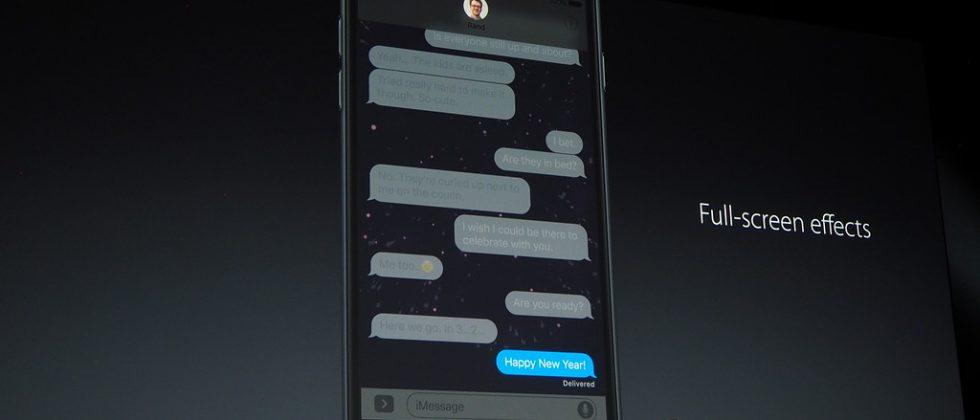 Apple Messages adds bigger emoji, bubble effects, handwriting, rich links