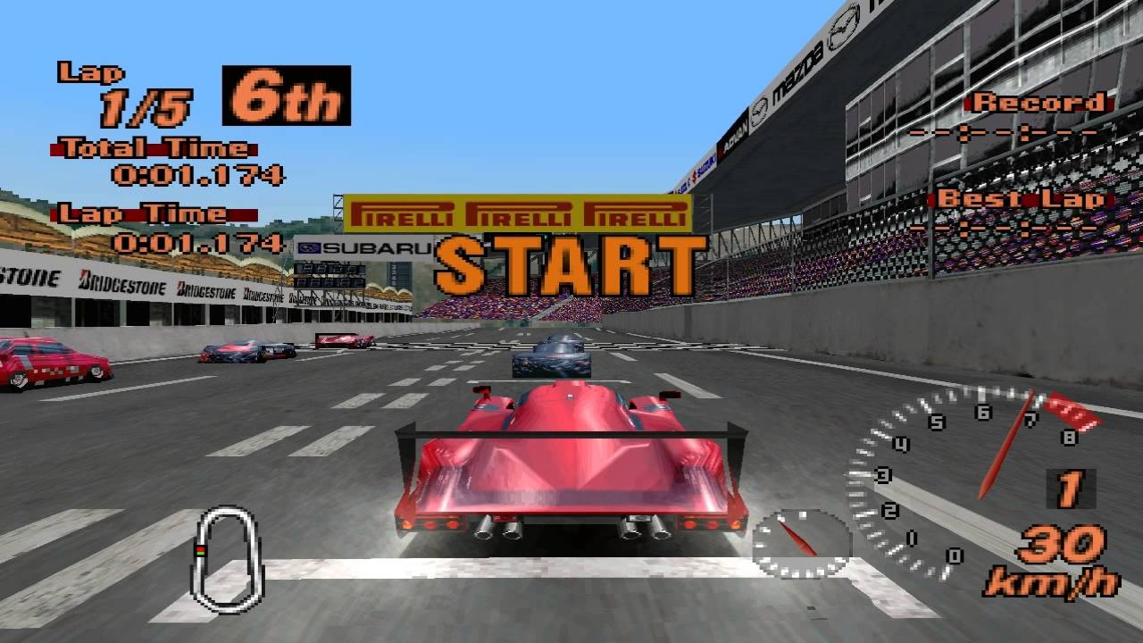 video game in car racing